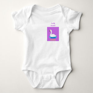 Niedlich Swan Theme Girl Baby Dusche Strampler