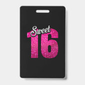 Niedlich Sweet 16 Birthday VIP All Access Pass Ausweis (Rückseite)