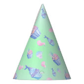 Niedlich Sweet cupcake Meerjungfrau Happy Birthday Partyhütchen (Links)