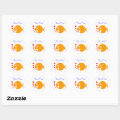 Niedlich Sweet Danke, Goldfish Stickers (Blatt)