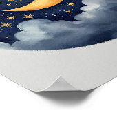 Niedlich Sweet Dreams Moon Stars Wolken Kinderzimm Poster (Ecke)