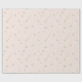 Niedlich Sweet Floral Garden Cartoon Geburtstagspa Geschenkpapier (Flach)