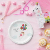Niedlich Sweet Girl mit Balloons Party Supplies Pappteller (Party)
