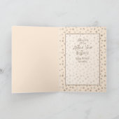 Niedlich Sweet Girly Peach Glitzer Weinkultur und Karte (Innenseite)