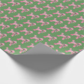 Niedlich Sweet Girly Pink French Poodle Geschenkpapier (Ecke)