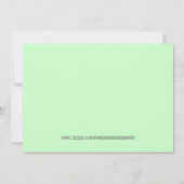 NIEDLICH-Sweet-Green-Baby-Dusche Einladung (Rückseite)