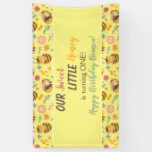 Niedlich Sweet Little Honey Bumble Bee Birthday Ba Banner (Vertikal)