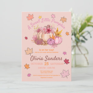 Niedlich Sweet Little Pumpkin Herbstlaubs Kinderdu Einladung
