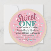 Niedlich Sweet One Donut Kids zum ersten Geburtsta Einladung (Vorderseite)