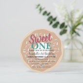 Niedlich Sweet One Donut Kids zum ersten Geburtsta Einladung (Stehend Vorderseite)