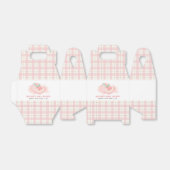 Niedlich Sweet Pink Gingham Peach Baby Dusche Geschenkschachtel (Ungefaltet)
