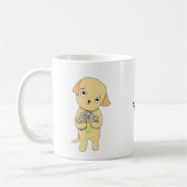 Niedlich Sweet Puppy mit Ooopsie Daisies Individue Kaffeetasse (Links)