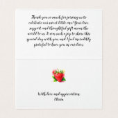 Niedlich & Sweet Strawberry Baby Dusche (Innenseite Aufgefaltet)