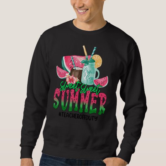 Niedlich Sweet Summer Time Watermelon Summer Teach Sweatshirt (Vorderseite)