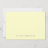 NIEDLICH Sweet Yellow Baby Dusche Einladung (Rückseite)