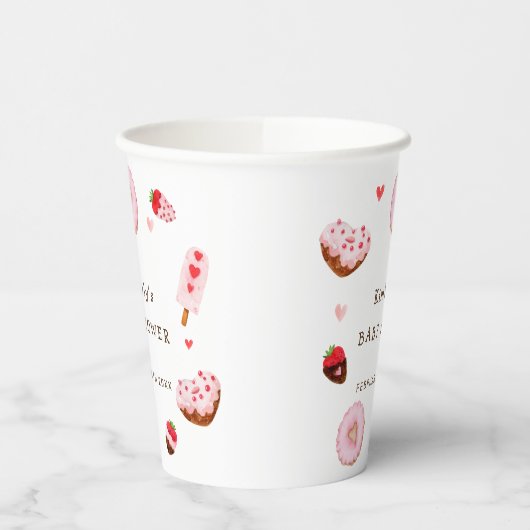 Niedlich Sweetheart Donuts Valentines Baby Dusche Pappbecher (Links)