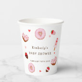 Niedlich Sweetheart Donuts Valentines Baby Dusche Pappbecher (Vorderseite)
