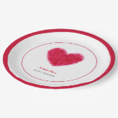 Niedlich Sweetheart Frame Valentines Baby Dusche Pappteller (Schrägansicht)