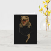 Niedlich T Rex Cket Funny Dinosaurier für Männer F Karte (Gelbe Blume)