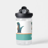 Niedlich T-Rex Happy Dinosaurier Tyrannosaurus Rex Trinkflasche (Vorne)
