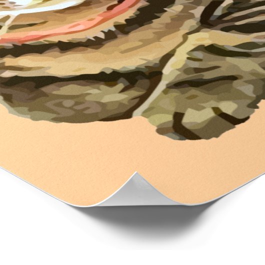 Niedlich Tabby Calico Cat / Kitten Poster (Ecke)