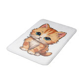 Niedlich Tabby Cat Badematte (Schrägansicht)