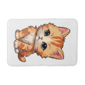 Niedlich Tabby Cat Badematte (Vorderseite)