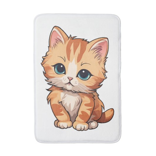 Niedlich Tabby Cat Badematte (Vorderseite Vertikal)