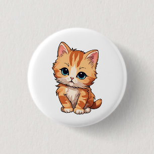 Niedlich Tabby Cat Button