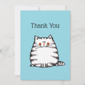 Niedlich Tabby Cat Dankeskarte (Vorderseite)