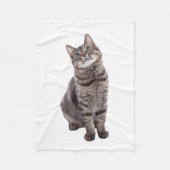Niedlich Tabby Cat Fleecedecke (Vorderseite)