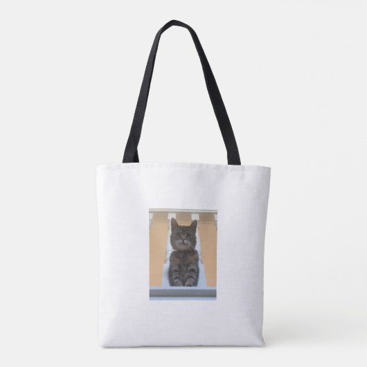 Niedlich Tabby Cat Funny Zitat Tasche (Rückseite)