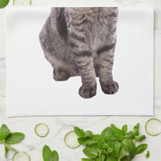 Niedlich Tabby Cat Geschirrtuch (Gefaltet)