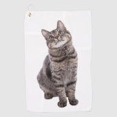 Niedlich Tabby Cat Golfhandtuch (Vorderseite)