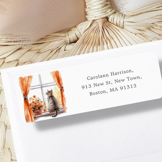 Niedlich Tabby Cat | Herbst-Adresse