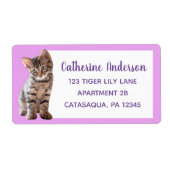 Niedlich Tabby Cat Kitten Lavender Large (Vorne)