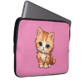 Niedlich Tabby Cat Laptopschutzhülle (Vorne Rechts)