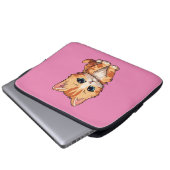 Niedlich Tabby Cat Laptopschutzhülle (Vorne Knopf)