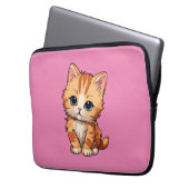Niedlich Tabby Cat Laptopschutzhülle (Vorderseite Links)