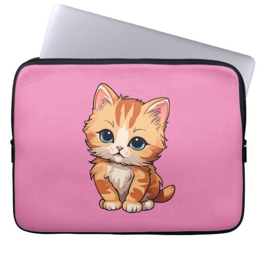 Niedlich Tabby Cat Laptopschutzhülle (Vorderseite)