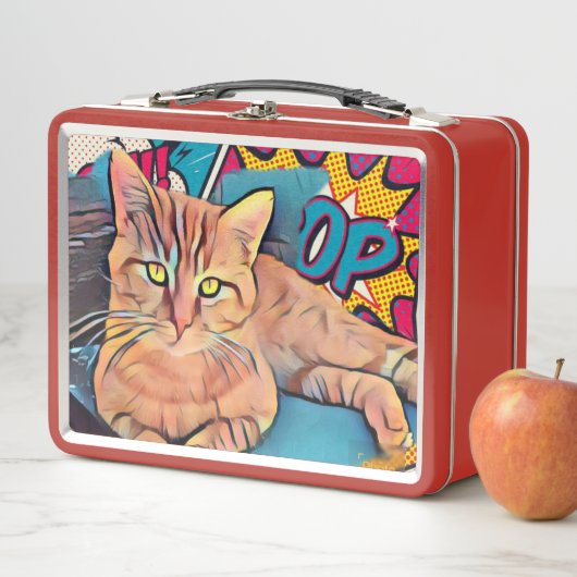 Niedlich Tabby Cat Metall Brotdose (Beispiel)