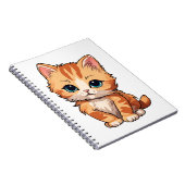 Niedlich Tabby Cat Notizblock (Rechte Seite)