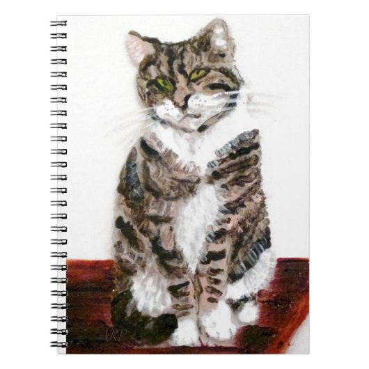 Niedlich Tabby Cat Notizblock (Vorderseite)