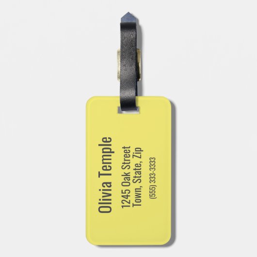 Niedlich Tabby Cat Personalisiert Gepäckanhänger (Rückseite vertikal)