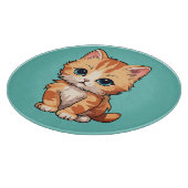 Niedlich Tabby Cat Schneidebrett (Ecke)