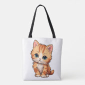 Niedlich Tabby Cat Tasche (Rückseite)