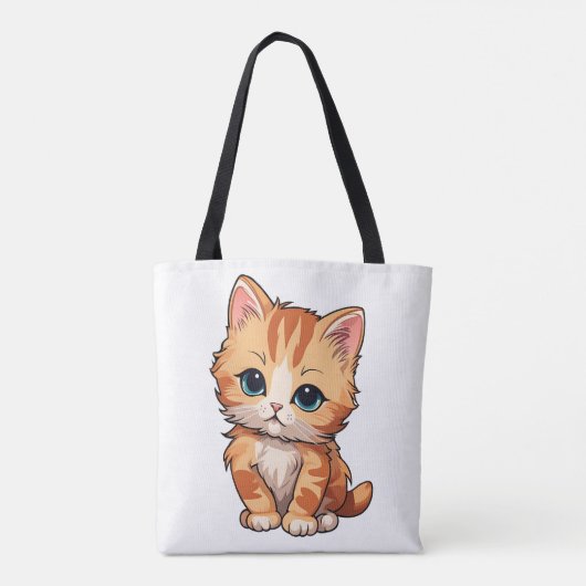 Niedlich Tabby Cat Tasche (Rückseite)