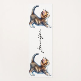 Niedlich Tabby Cat Yoga Mat Yogamatte