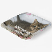 Niedlich Tabby Kitten sieht überraschend am Geburt Pappteller (Gewinkelt)