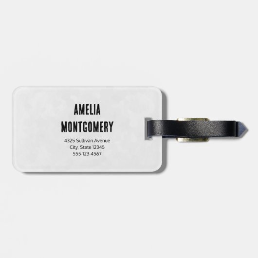 Niedlich Tabby Kitten sieht überraschend aus Gepäckanhänger (Rückseite horizontal)